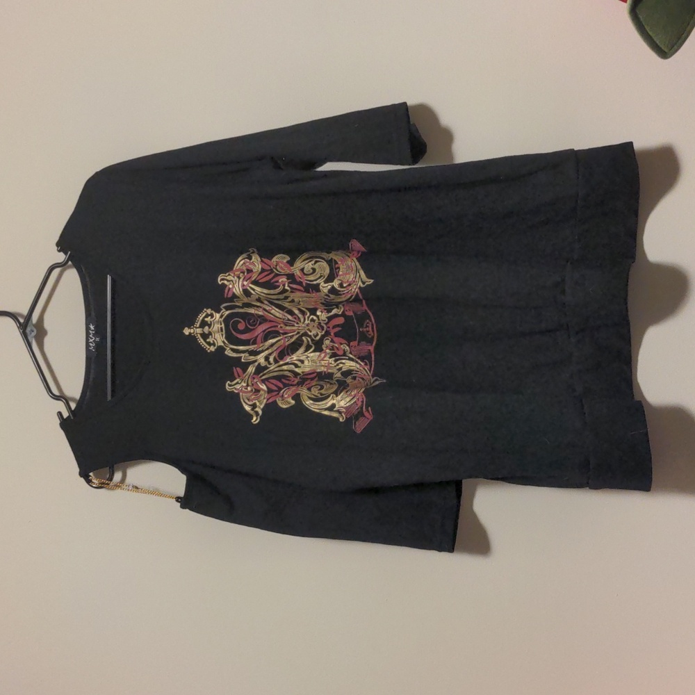 1X MXM 3/4th Sleeve Length Pattern Plus Size Shirt